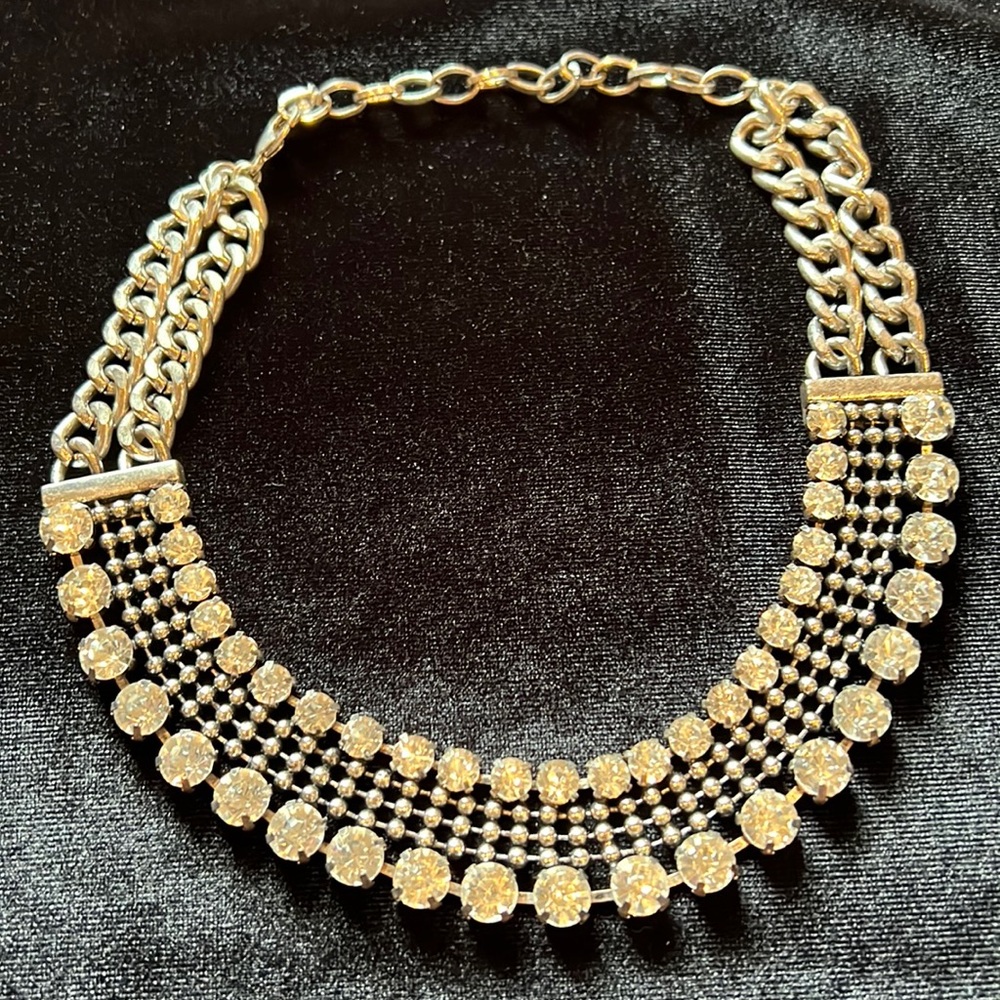 Rachel Zoe Box of Style Dylanlex Swarovski Rhinestones Chain Necklace - Not Worn